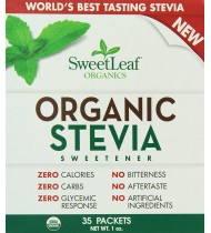 SweetLeaf Organic Stevia Sweetener Packets (1x35 Ct)