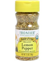 Frontier Natural Salt-Free Lemon Pepper Seasoning (6x2.5 Oz)