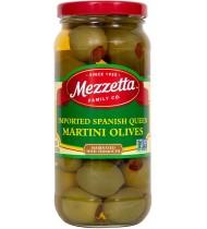 Mezzetta Spanish Queen Martini Olives Marinated Dry Vermouth (6x10Oz)