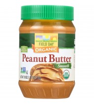 Field Day Organic Easy Spread Peanut Butter, Smooth, Salted (12x18Oz)