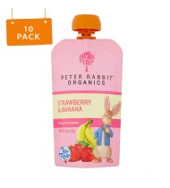 Peter Rabbit Organics Organic Fruit Snack 100% Pure Strawberry And Banana (10x4Oz)