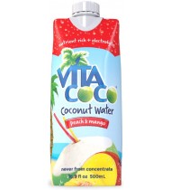 Vita CocoCoconut Water 500 Ml Peach & Mango (12x17Oz)