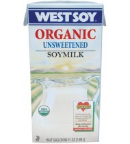 Westsoy Unsweetened Original Organic Soymilk (8x64 Oz)