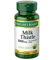 Milk Thistle by Nature's Bounty, Herbal Health Supplement, 1000 mg, 50 softgels