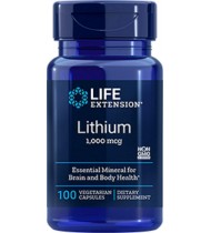 Life Extension Lithium 1,000 Mcg 100 Vegetarian Capsules