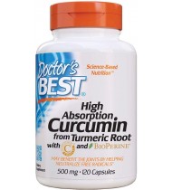 Doctor's Best High Absorption Curcumin From Turmeric Root 500mg (120 Capsules)