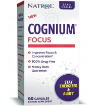 Natrol Cognium Focus, Brain Health & Focus Supplement, 60 Capsules