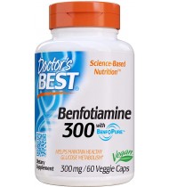 Doctor's Best Benfotiamine, 300 mg, 60 Veggie Caps