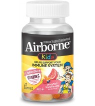 Airborne Kids Vitamin C 500mg Assorted Fruit Flavored Gummies - 21 count