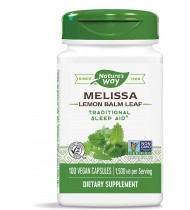 Nature's Way Premium Herbal Melissa Lemon Balm Leaf, 1,500 mg, 100 Capsules