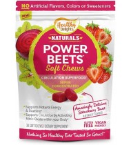 Healthy Delights Naturals, Power Beets Soft Chews, Strawberry Burst Flavor, 30 Count