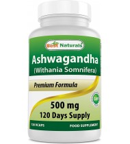 Best Naturals Ashwagandha Capsules, 500 mg, 120 Count