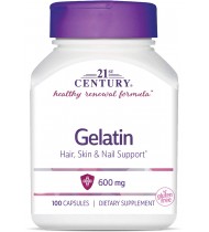 21st Century Gelatin 600mg, 100 Capsules