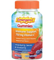 Emergen-C 750mg Vitamin C Gummies for Adults, Immune Support Gummies  - 45 Count