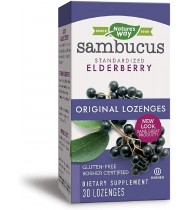 Nature's Way Original Sambucus Elderberry Lozenges with Vitamin C, 30 Count
