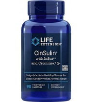 Life Extension CinSulin with InSea2 and Crominex 3+, 90 Capsules
