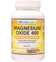Wonder Labs Magnesium Oxide 400, 483mg - 250 Tablets
