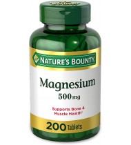 Magnesium by Nature’s Bounty, 500mg Magnesium, 200 Tablets