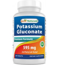 Best Naturals Potassium Gluconate Supplement 595 Mg Tablet, 250Count