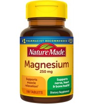 Nature Made Magnesium Oxide 250 mg Tablets, 100 Count