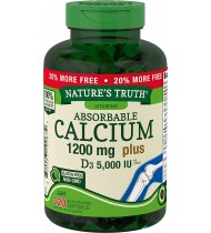 Absorbable Calcium 1200 mg with Vitamin D3 5000 IU - 120 Softgels