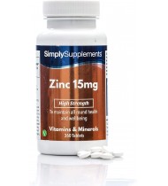 Zinc Tablets 15mg - High Strength Zinc Supplement - 360 Tablets 
