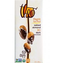 Theo Chocolate Dark Chocolate Bar, Salted Almond (12x3Oz)