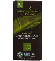 Endangered Species Dark Chocolate Bar Mint Rain Forest (12x3 Oz)