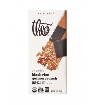 Theo Black Rice Quinoa Crunch 85% Dark Chocolate (12x3 OZ)