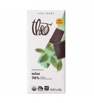 Theo Chocolate Dark Chocolate Mint Bar (12x3Oz)