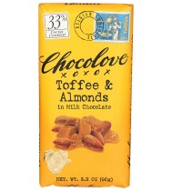 Chocolove Milk Choc Toffee & Almond Bar (12x3.2 Oz)