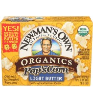 Newman's Own Organics Microwave Light Butter Pop's Corn (12x3x2.8 Oz)