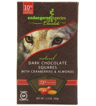 Endangered Species Bite Size Dark Chocolate With Cranberries (6x10 CT)
