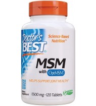 Doctor's Best MSM with OptiMSM, 1500 mg, 120 Tablets