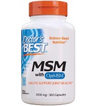 Doctor's Best MSM with OptiMSM, 1000 mg, 360Tablets