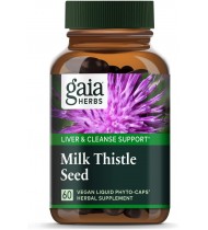 Gaia Herbs Milk Thistle Seed Liquid Phyto-Capsules, 60 Count