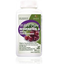 Genceutic Naturals Wild & Pure Resveratrol Vegetarian Capsules, 60-Count