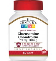 21st Century Glucosamine Chondroitin 750/600mg, 60 Count