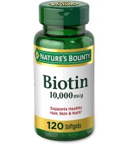 Biotin by Nature's Bounty, 10000 mcg, 120 Rapid Release Softgels