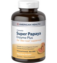 American Health Super Papaya Enzyme Plus - 360 Count, 120 Servings