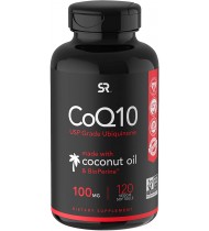 CoQ10 Enhanced with Coconut Oil & Bioperine (Black Pepper), 120 Veggie-gels,