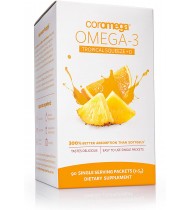 Coromega Omega 3 Fish Oil Supplement with Vitamin D3, 650mg, 90 Packets