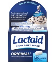Lactaid Original Strength Lactose Intolerance Relief Caplets, 120 ct