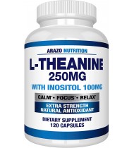 L-Theanine 250mg (Extra Strength) with Inositol 100mg, 120 Capsules