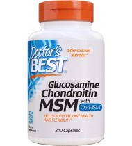 Doctor's Best Glucosamine Chondroitin Msm with OptiMSM, 240 Count