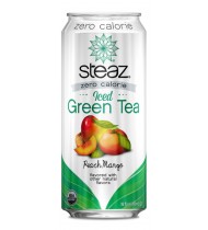Steaz ZERO Calorie Peach Mango Iced Tea (12x16 Oz)