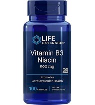 Life Extension Vitamin B3 Niacin 500 Mg 100 capsules