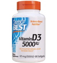 Doctor's Best Vitamin D3 5000IU, 180 Count