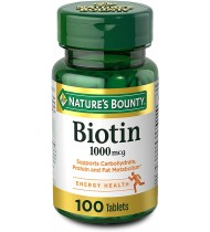 Biotin by Nature's Bounty, Vitamin Supplement, 1000 mcg, 100 Tablets