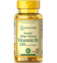 Vitamin D3 10,000 IU Bolsters Immune Health, 100 Softgels